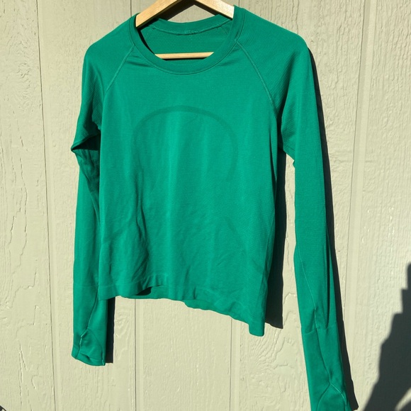 Lululemon swiftly tech long sleeve emerald ice kelly green shirt 2.0 cascadia - Picture 3 of 7